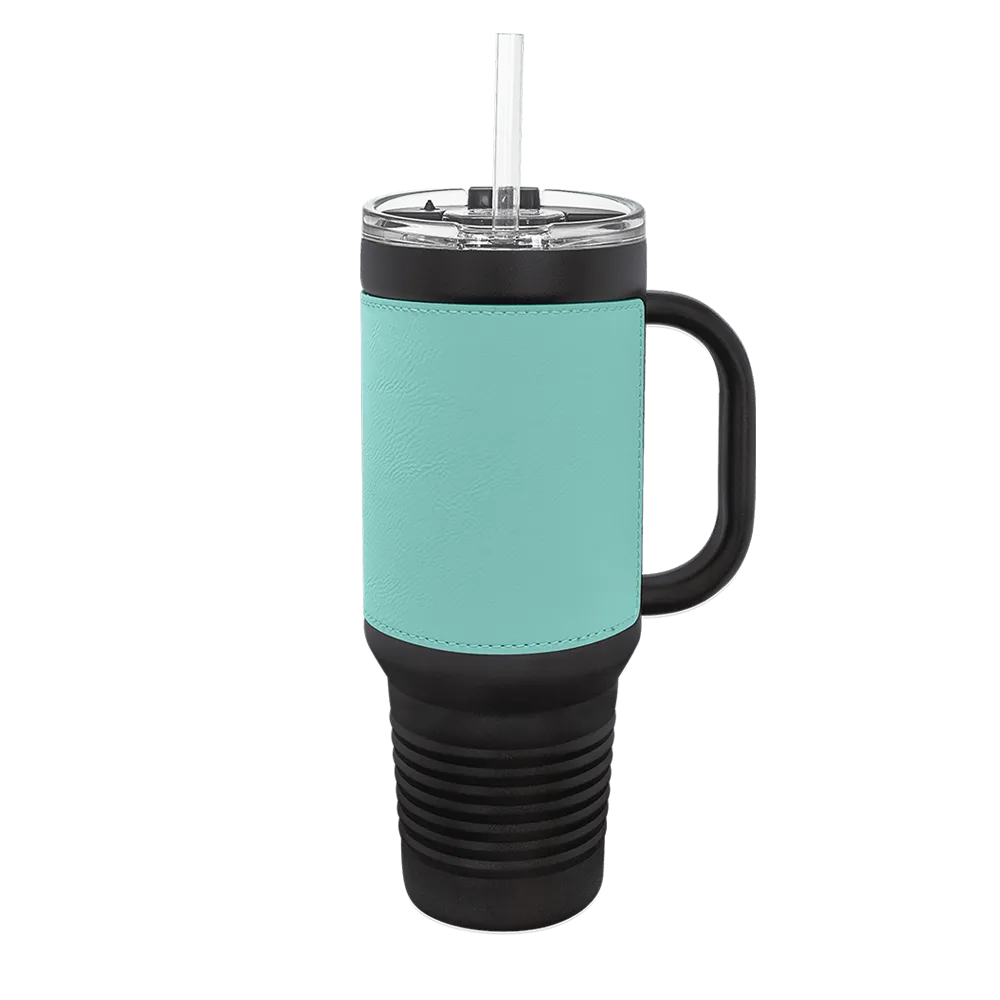 Polar Camel 40 oz Laserable Leatherette Travel Mug