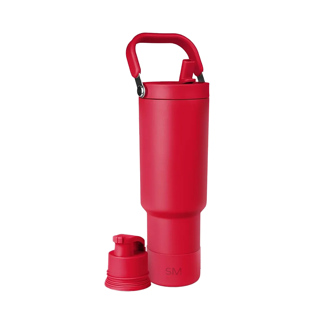 Simple Modern 40 oz Trek Pivot Tumbler in ember red