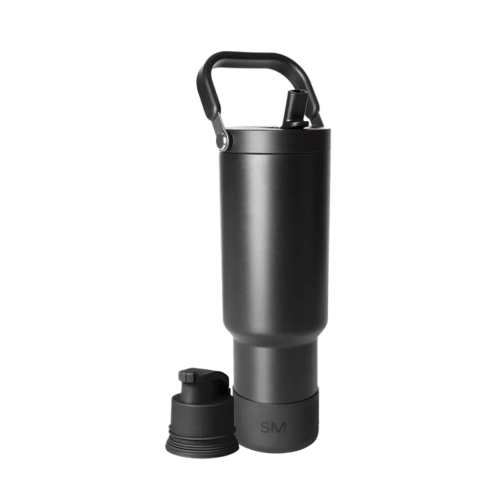 Simple Modern 40 oz Trek Pivot Tumbler in midnight black