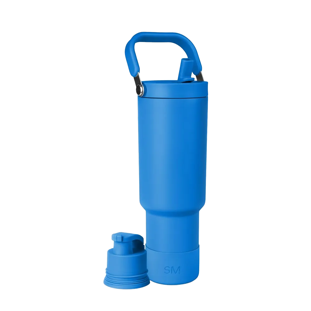 Simple Modern 40 oz Trek Pivot Tumbler in supersonic blue