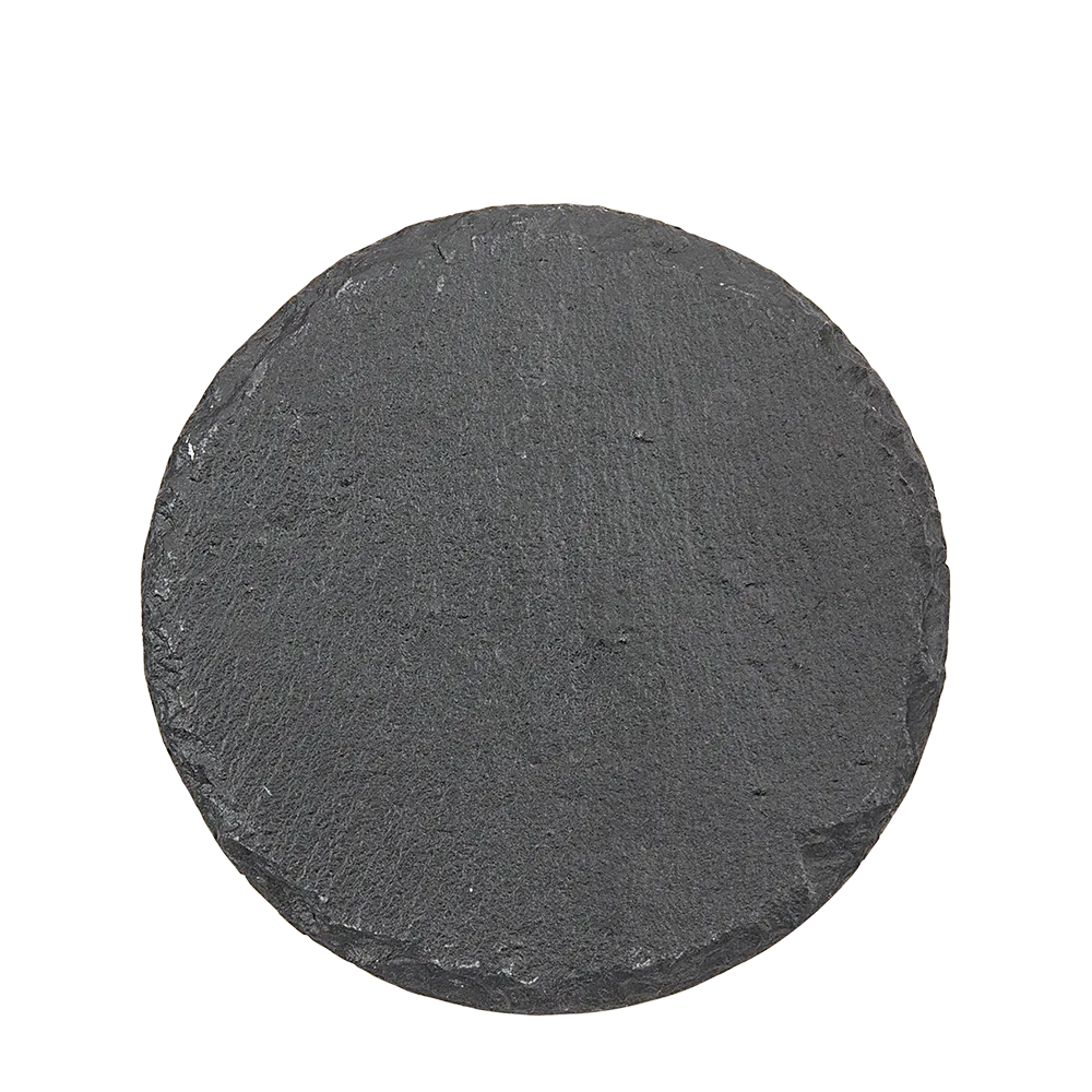 Unbranded 4&quot; Round Slate Coaster - Charcoal Gray