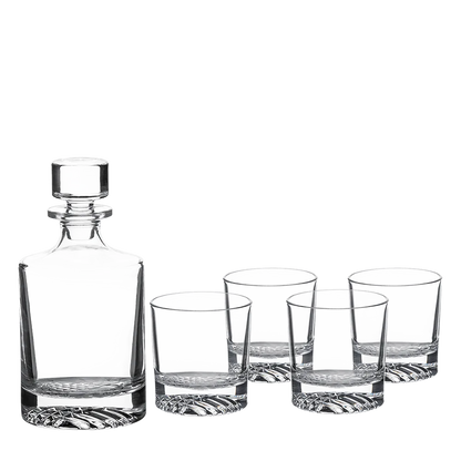 Polar Camel Glass Decanter Set with 9 oz Glasses and Gift Box