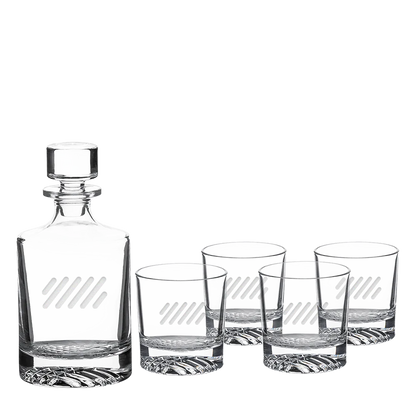 Polar Camel Glass Decanter Set with 9 oz Glasses and Gift Box