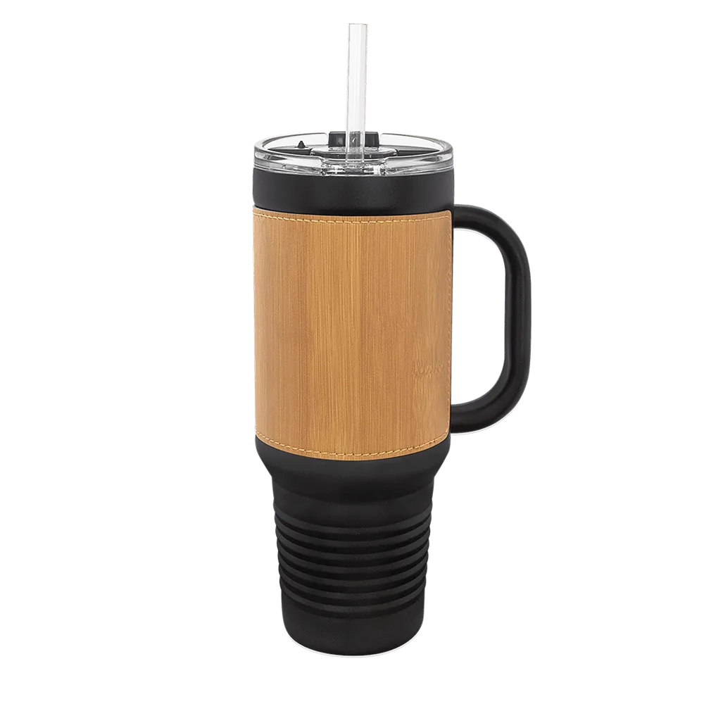 Polar Camel 40 oz Laserable Leatherette Travel Mug