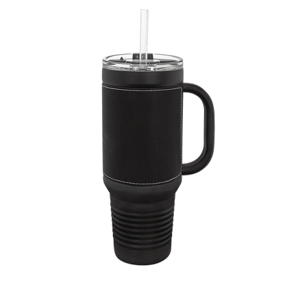 Polar Camel 40 oz Laserable Leatherette Travel Mug