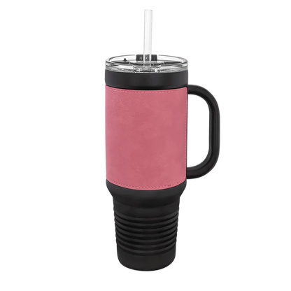 Polar Camel 40 oz Laserable Leatherette Travel Mug