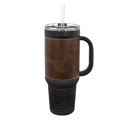 Polar Camel 40 oz Laserable Leatherette Travel Mug