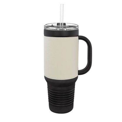 Polar Camel 40 oz Laserable Leatherette Travel Mug