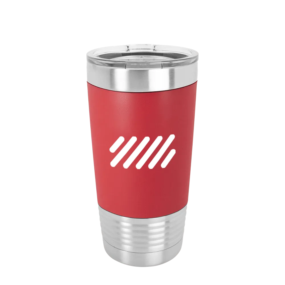 Polar Camel 20 oz Tumbler with Silicone Grip & Clear Lid