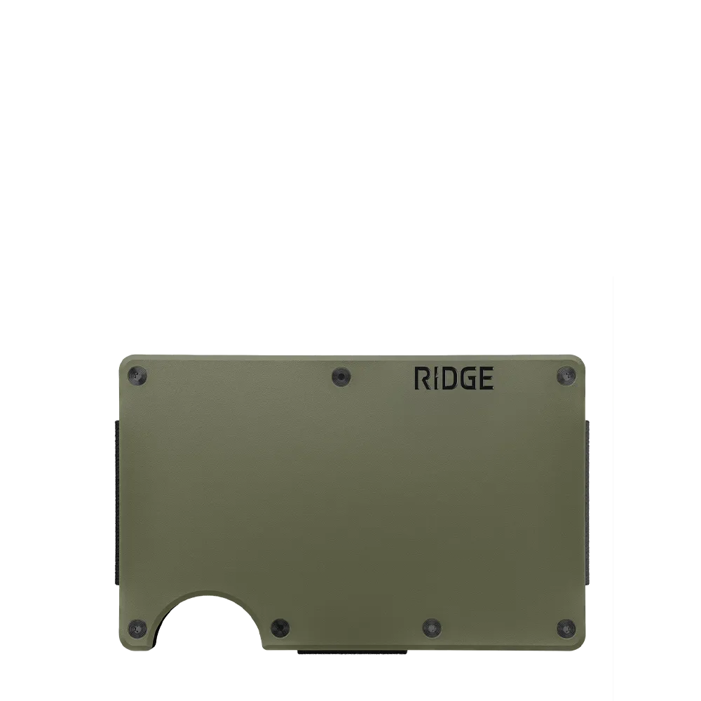 Ridge Aluminum Wallet 2.0 in Matte Olive