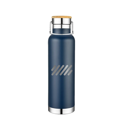 Slate 22 oz Vacuum Bottle W/ Bamboo Top